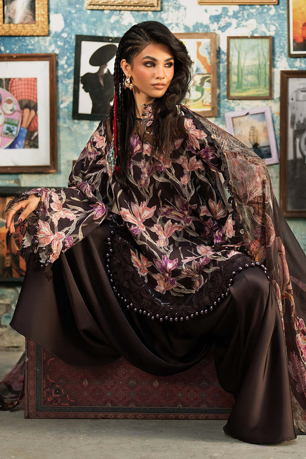 3 Piece Unstitched Embroidered Cambric Suit