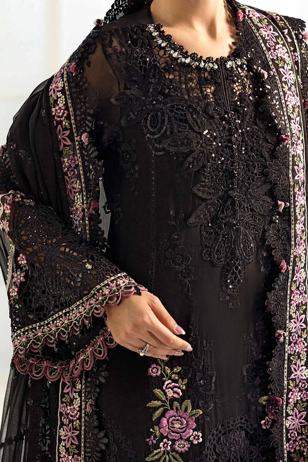 3 Piece Unstitched Embroidered Chiffon Suit | MPC-25-104