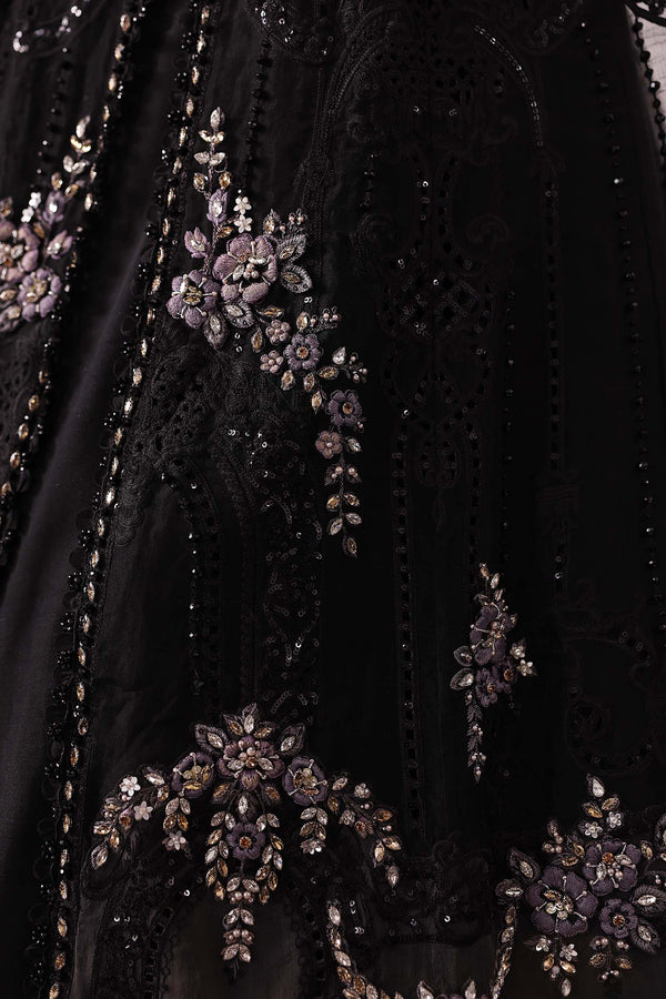 3 Piece Unstitched Embroidered Organza Suit | BD-3004