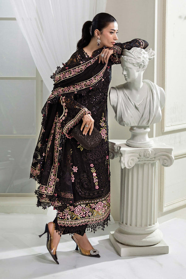 3 Piece Unstitched Embroidered Chiffon Suit | MPC-25-104