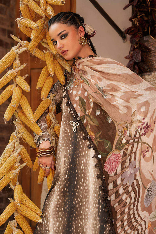 3 Piece Unstitched Embroidered Linen Suit
