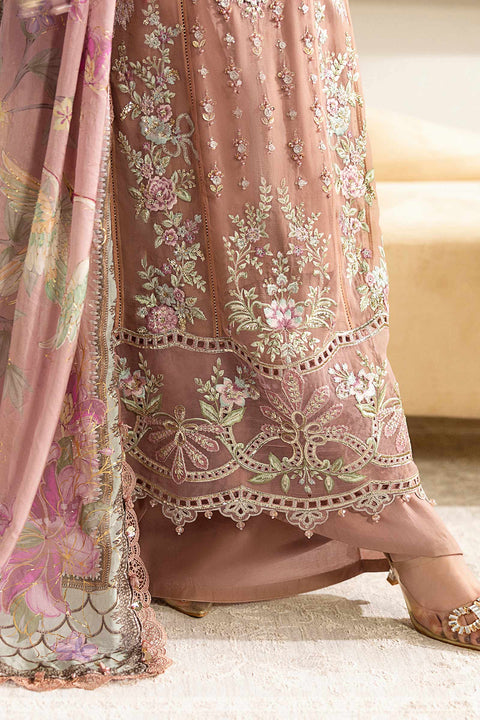 3 Piece Unstitched Embroidered Chiffon Suit | MPC-25-105