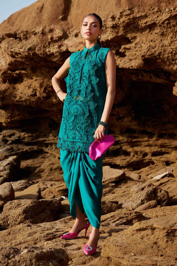 3 Piece Unstitched Embroidered Organza Lawn Suit | EID LAWN-25-05