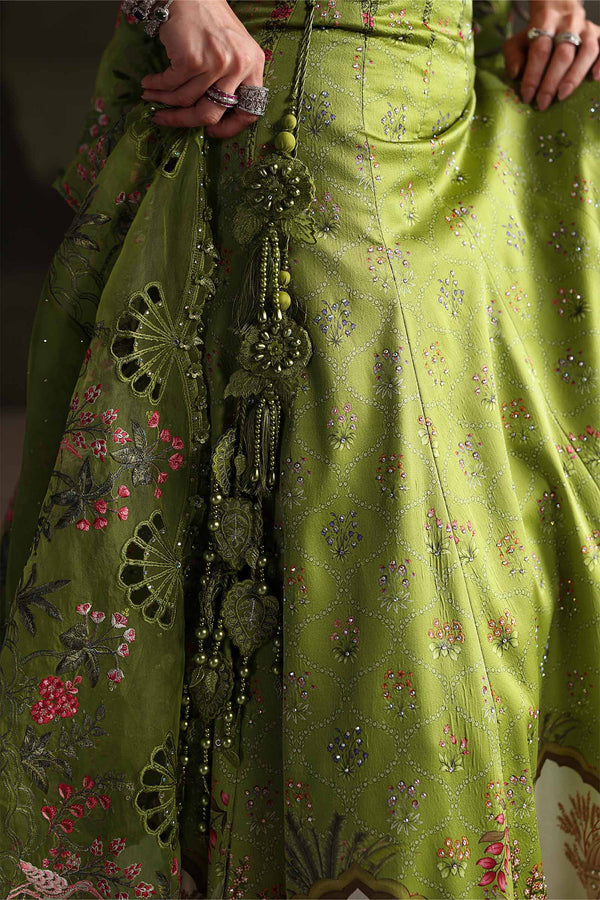 3 Piece Unstitched Embroidered Raw Silk Suit