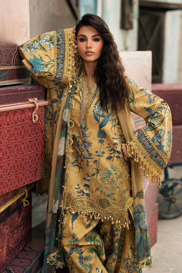 3 Piece Unstitched Embroidered Cambric Suit