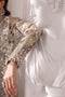3 Piece Unstitched Embroidered Organza Suit | BD-3006