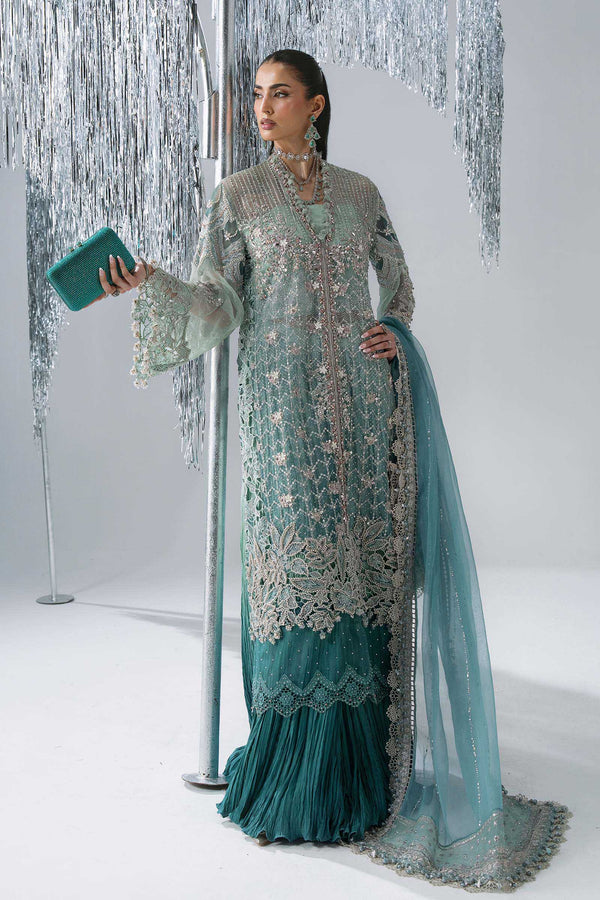 3 Piece Unstitched Embroidered Organza Suit