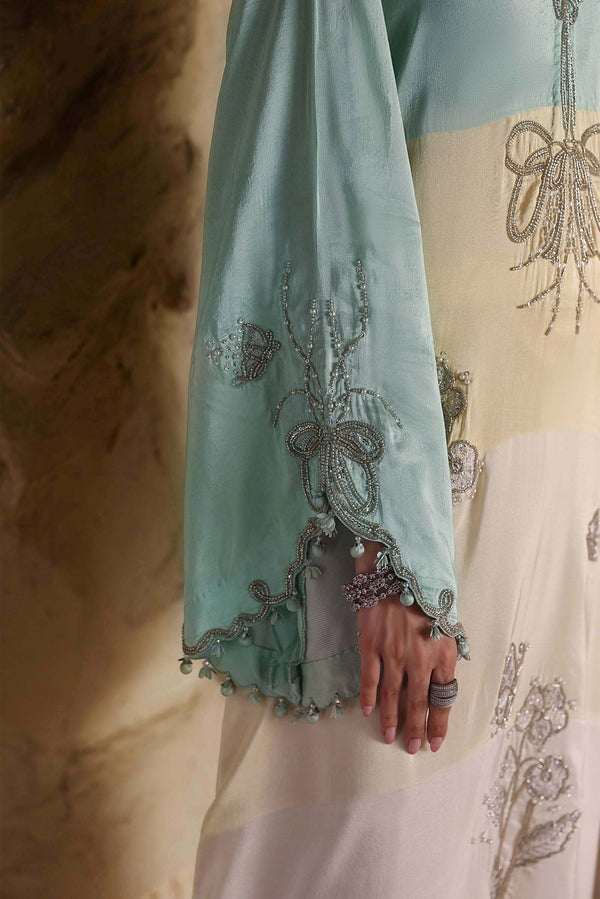 3 Piece Unstitched Embroidered Raw Silk Suit