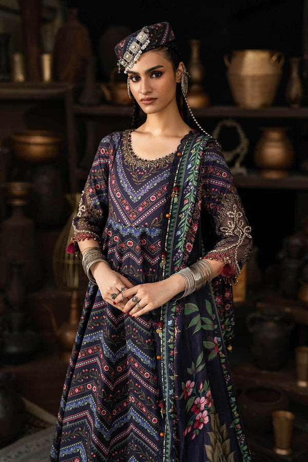 3 Piece Unstitched Embroidered Cambric Suit