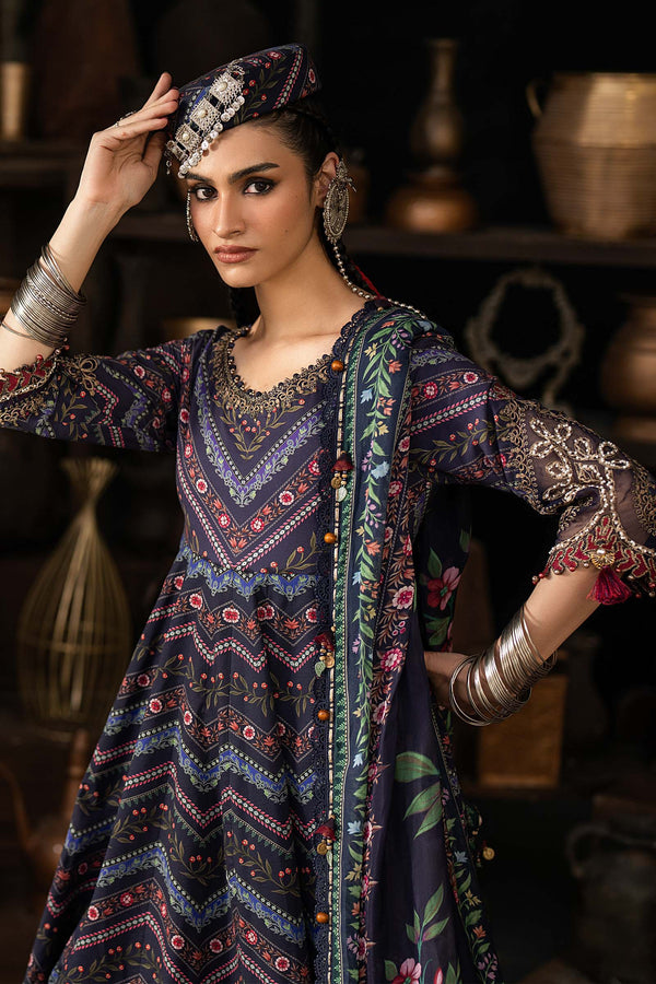 3 Piece Unstitched Embroidered Cambric Suit
