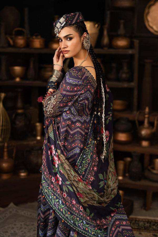 3 Piece Unstitched Embroidered Cambric Suit