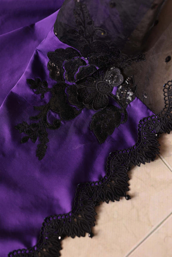 3 Piece Unstitched Embroidered Raw Silk Suit