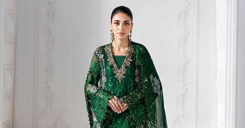 3 Piece Unstitched Embroidered Chiffon Suit | BD-3008