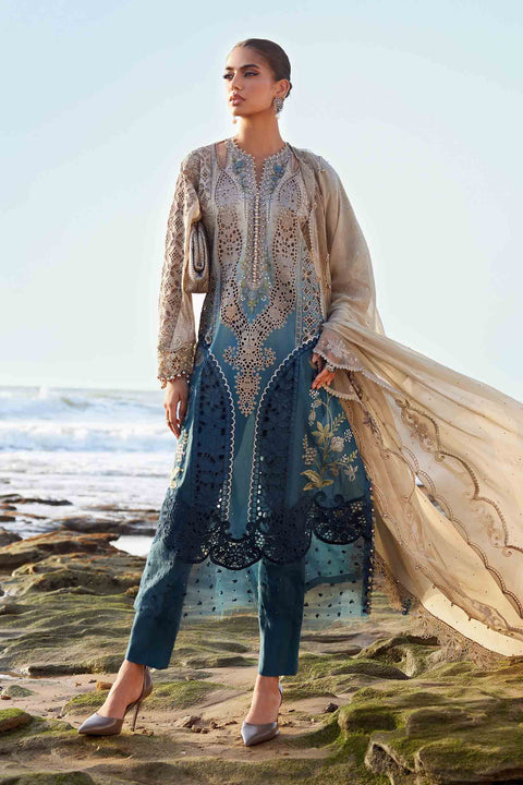 3 Piece Unstitched Embroidered Lawn Suit | EID LAWN-25-08