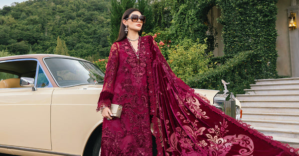 3 Piece Unstitched Embroidered Chantilly Suit