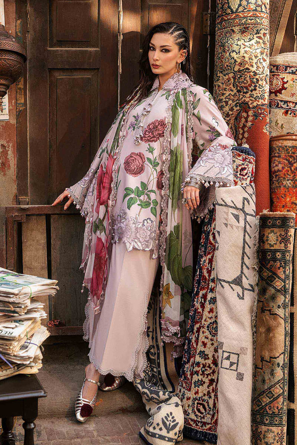 3 Piece Unstitched Embroidered Cambric Suit