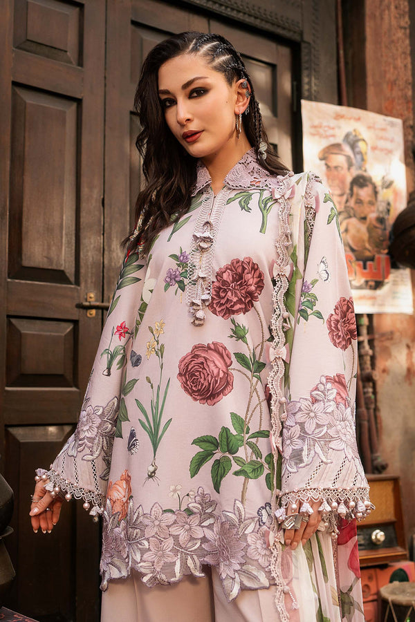 3 Piece Unstitched Embroidered Cambric Suit