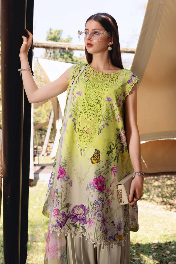 3 Piece Unstitched Embroidered Lawn Suit