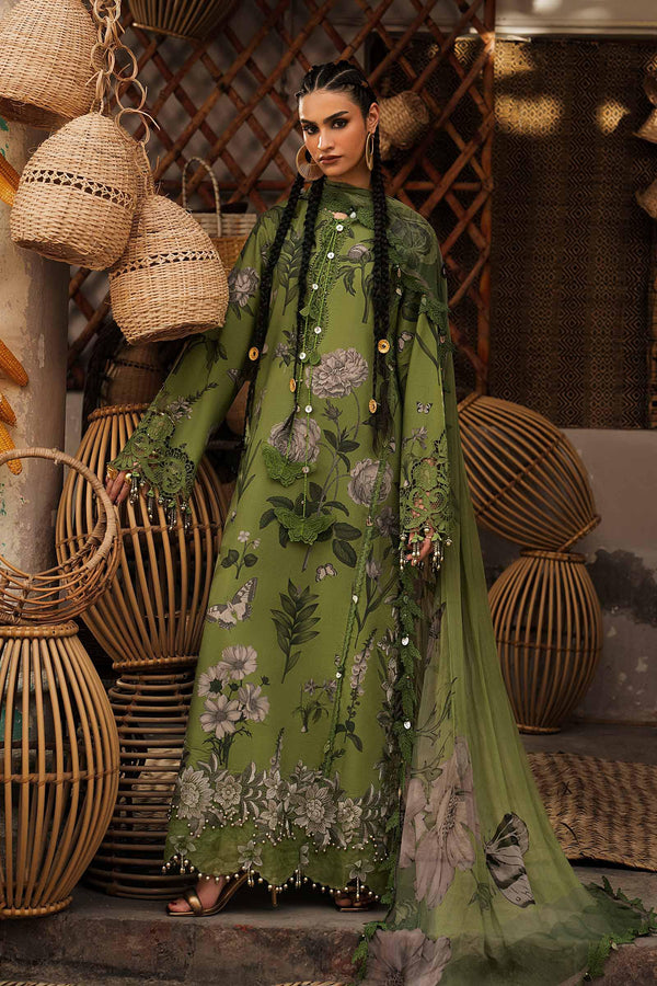 3 Piece Unstitched Embroidered Cambric Suit