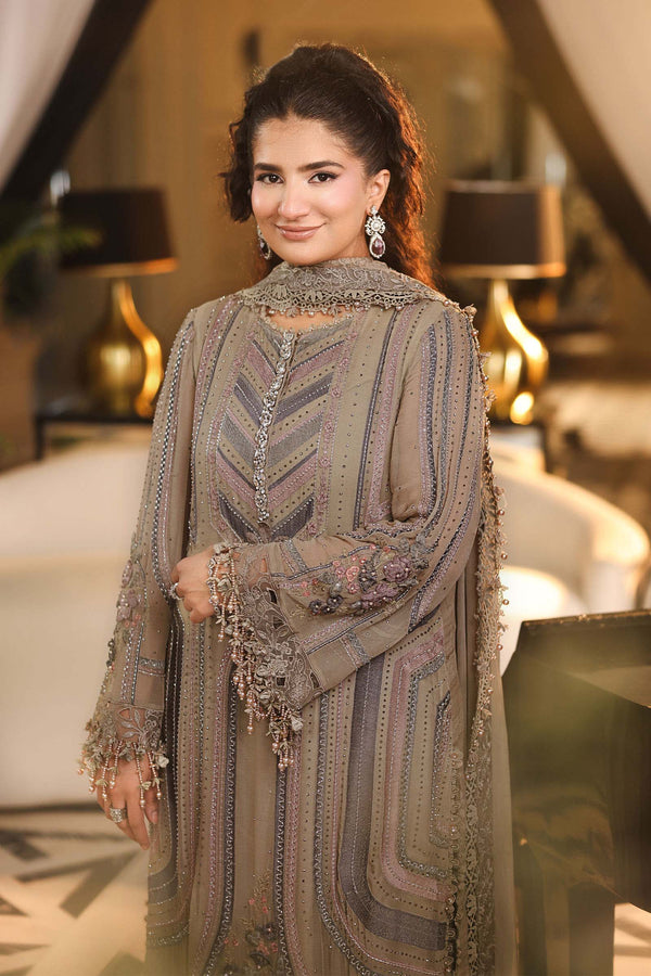 3 Piece Embroidered Chiffon Suit