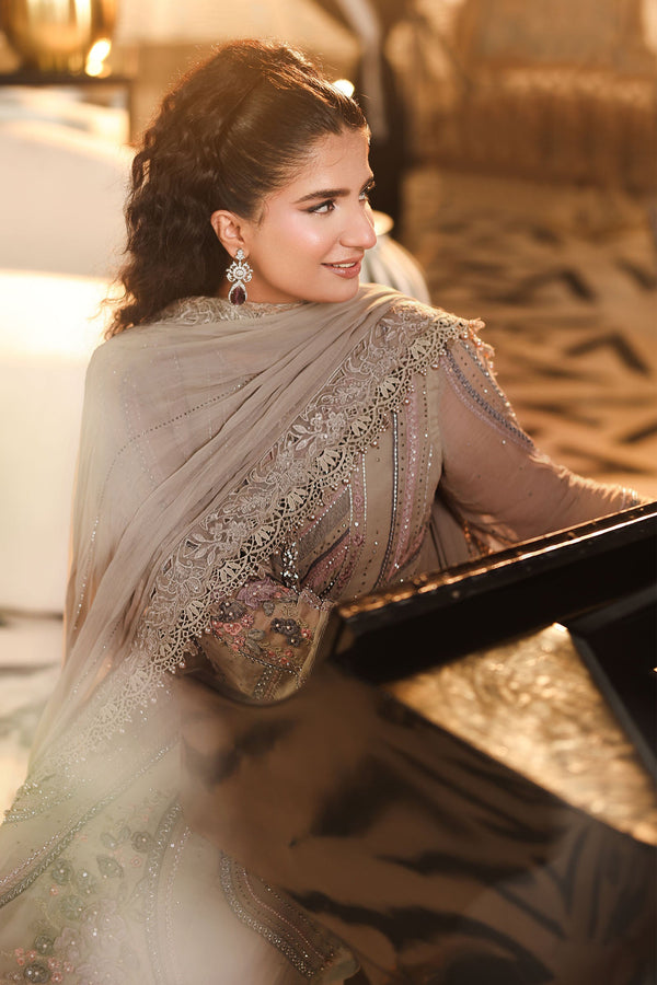 3 Piece Embroidered Chiffon Suit