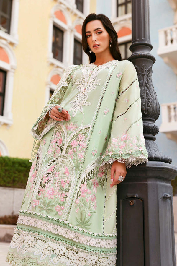 3 Piece Unstitched Embroidered Lawn Suit