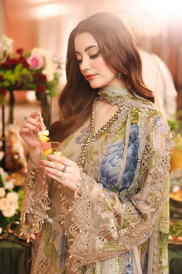 3 Piece Embroidered Chiffon Suit