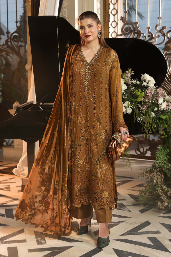 3 Piece Embroidered Chiffon Suit