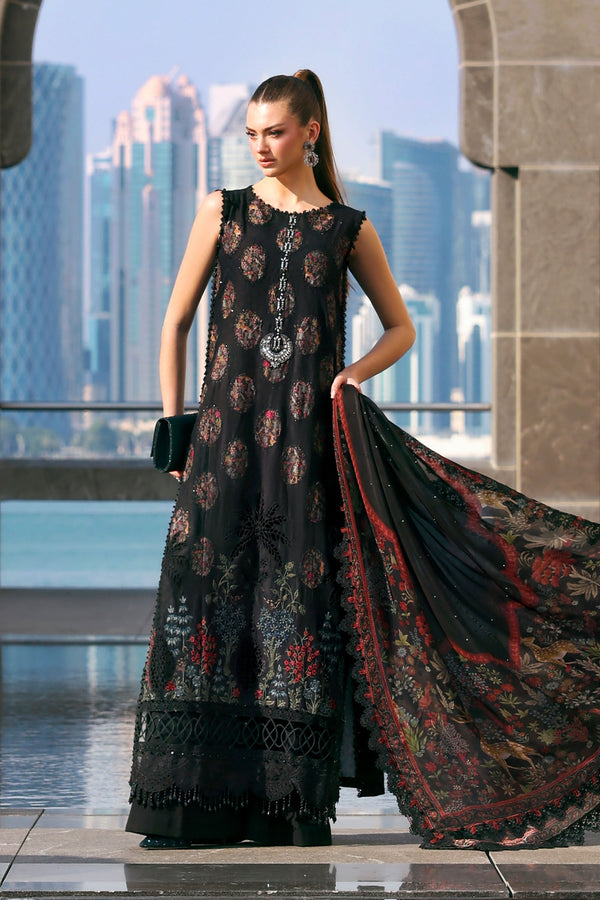3 Piece Unstitched Embroidered Jacquard Lawn Suit