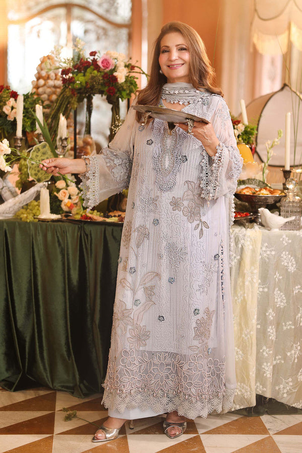 3 Piece Embroidered Chiffon Suit