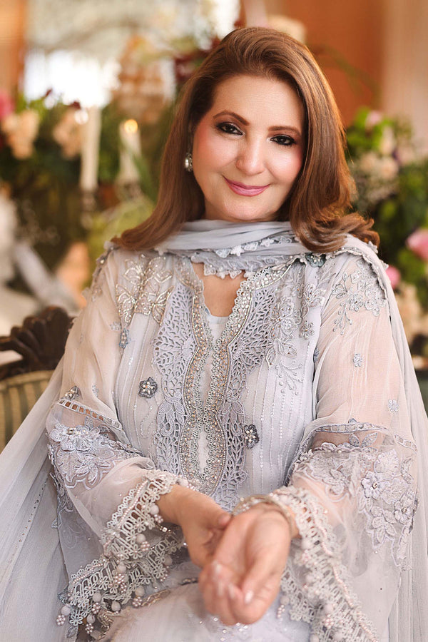 3 Piece Embroidered Chiffon Suit