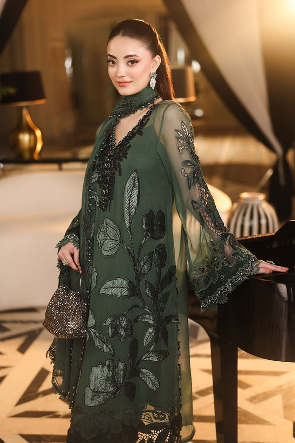 3 Piece Embroidered Chiffon Suit