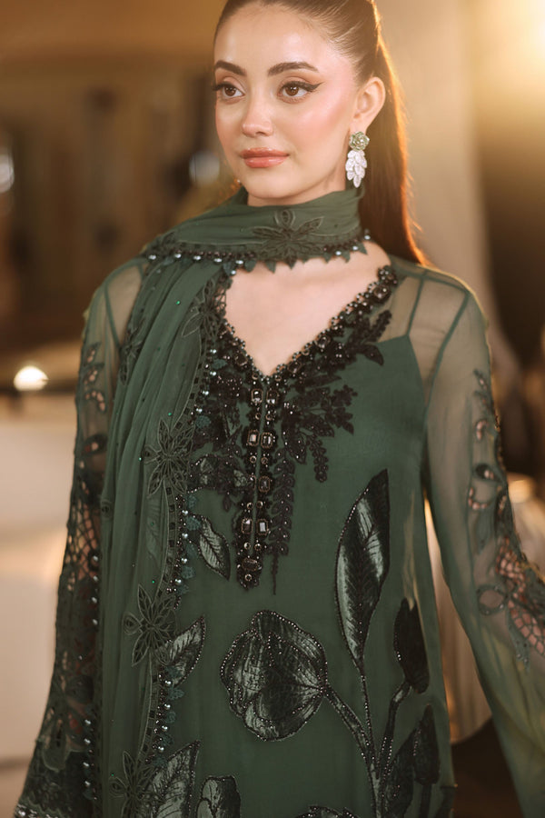 3 Piece Embroidered Chiffon Suit