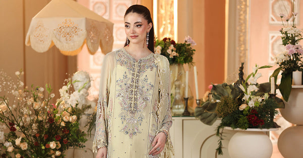 3 Piece Embroidered Chiffon Suit