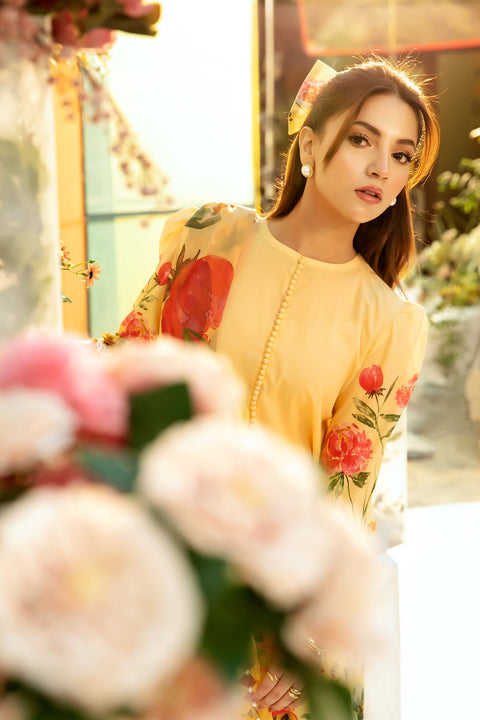 3 Pc Unstitched Printed Lawn Suit | MB-CUS25-701A
