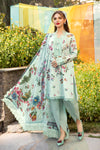 3 Pc Unstitched Printed Lawn Suit | MB-CUS25-709B