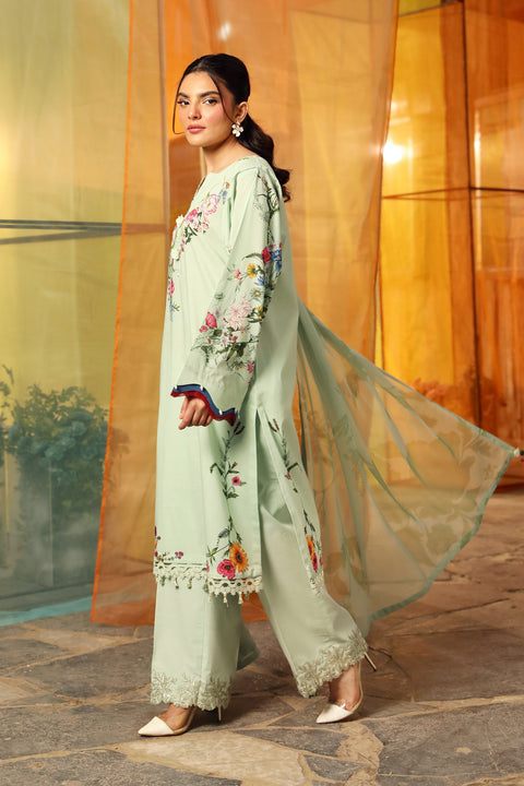 3 Pc Unstitched Printed Lawn Suit | MB-CUS25-712B