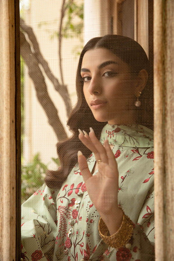 3 Pc Unstitched Embroidered Slub Lawn Suit | MB-CUS25-912B