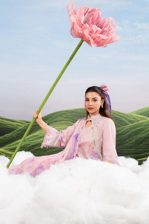 3 Pc Unstitched Embroidered Lawn Suit