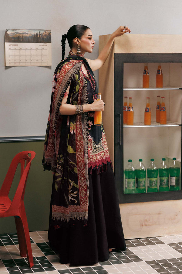 3 Pc Unstitched Embroidered Slub Khaddar Suit