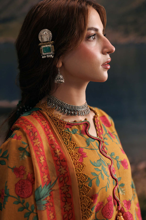 3 Pc Unstitched Embroidered Slub Khaddar Suit