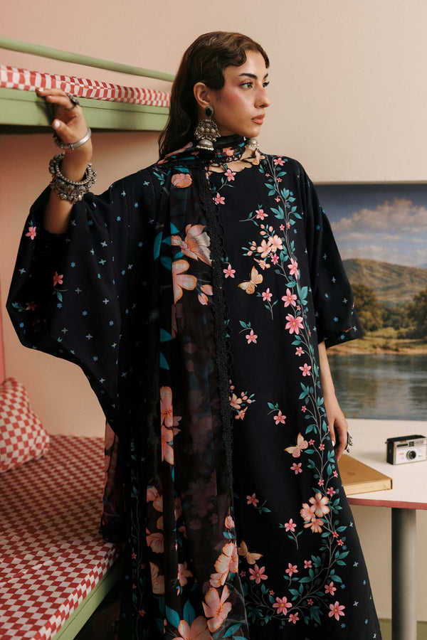 3 Pc Unstitched Embroidered Linen Suit