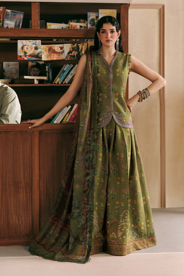 3 Pc Unstitched Embroidered Linen Suit
