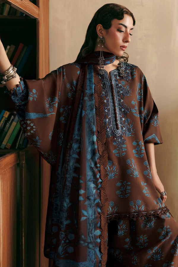 3 Pc Unstitched Embroidered Linen Suit