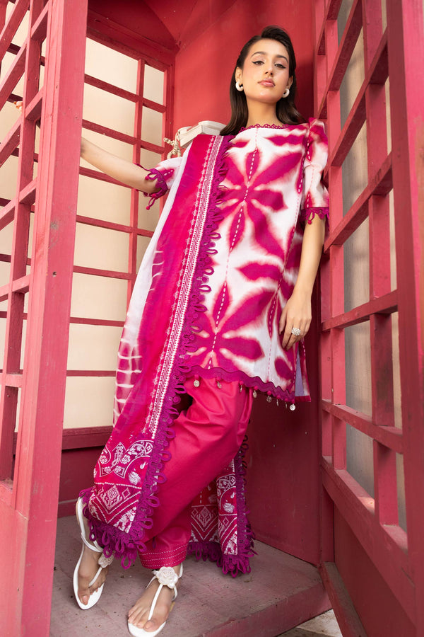 3 Pc Unstitched Printed Lawn Suit