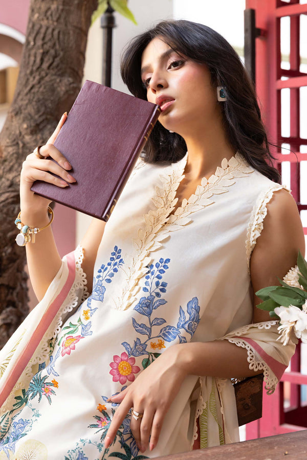 3 Pc Unstitched Printed Lawn Suit