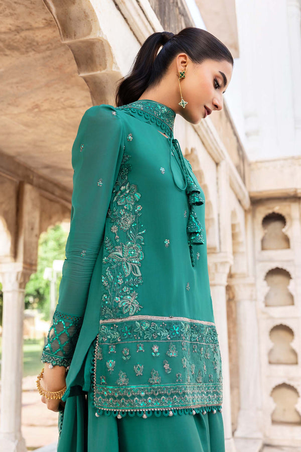 3 Pc Unstitched Embroidered Organza Suit
