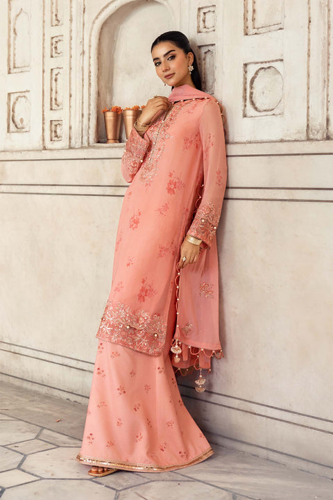3 Pc Unstitched Embroidered Chiffon Suit