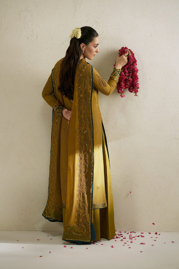 Kundan Antique Gold Shirt Set
