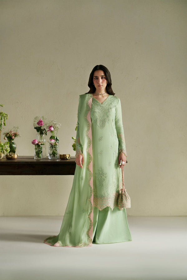 Gajra Mint Green Shirt Set
